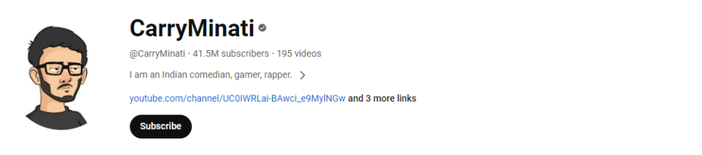 carryminati first youtube channel